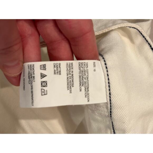 Tommy Hilfiger White Straight Leg Jeans Size 10 Excellent Condition Spring - Picture 6 of 7